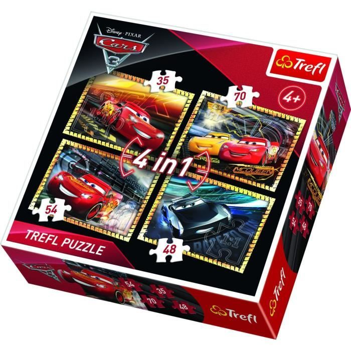 TREFL Puzzle 4 en 1 Cars 3