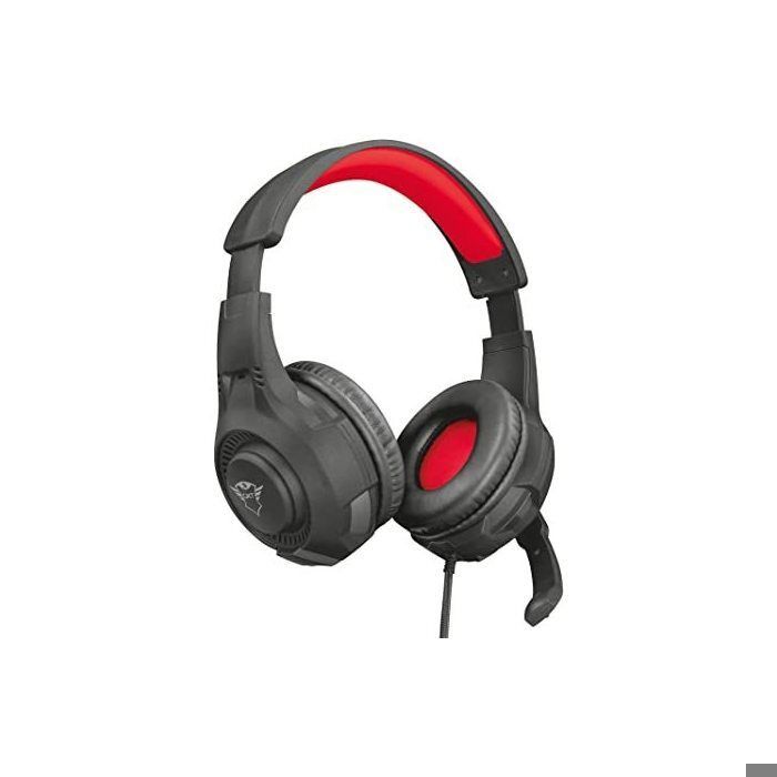 TRUST Casque gaming GXT 307 - Noir et rouge - Coussinets circum-auraux souples et confortables