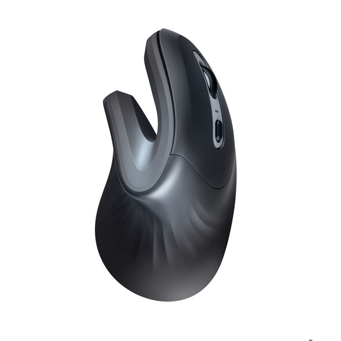 Trust Verro Souris Ergonomique Verticale sans Fil pour Droitier, Angle vertical de 60° - Noir