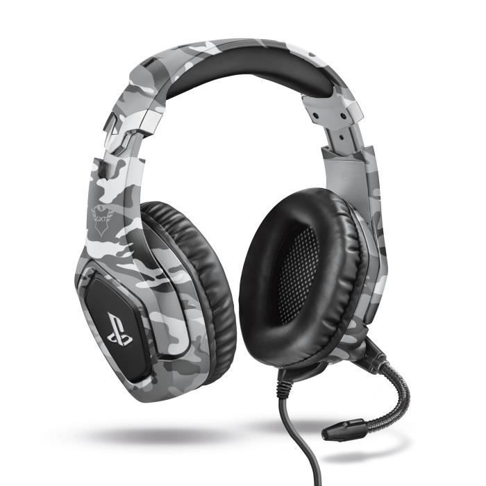 Trust Gaming GXT 488 Forze-G Casque Gamer PS4 et PS5 avec Licence Officielle pour PlayStation®4 - Gris