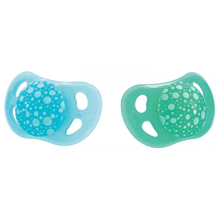 Lot de 2 Sucette Bébé Twistshake Bleu et Vert 0-6 mois