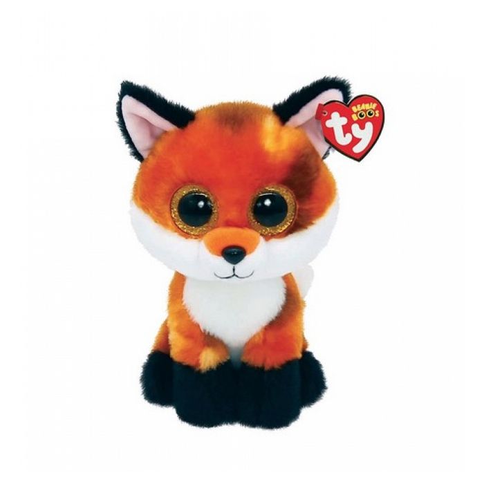 Peluche Renard Ty Beanie Boo's 15cm - Fourrure Douce et Yeux Brillants