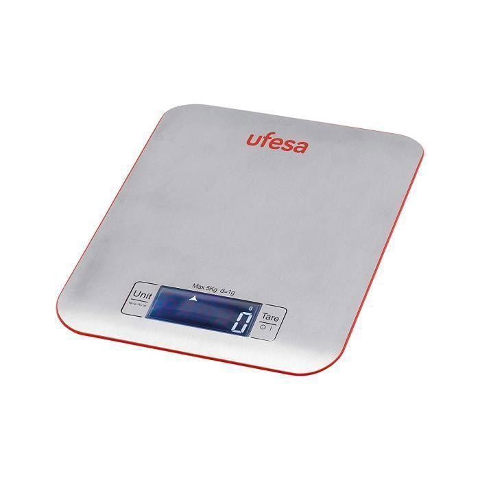 Ufesa  BC1550 Balance de Cuisine Argent, Rouge - 014904170001