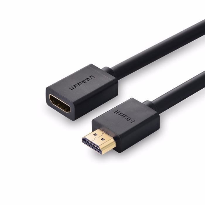 Câble HDMI Ugreen 10140 0,5m - Compatibilité 3D - 10,2 Gbit/s - Noir