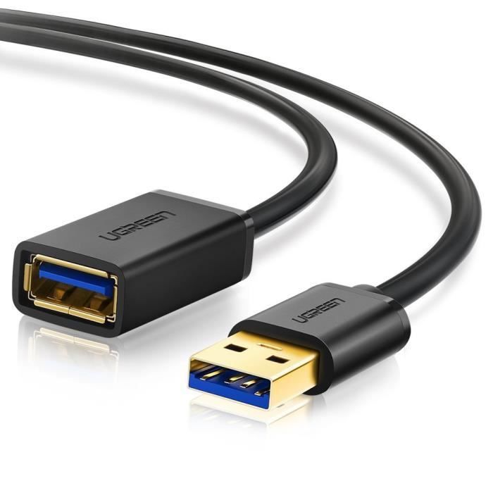 Câble USB - Ugreen - 10368 - 1 m - USB A - USB 3.0 (3.1 Gen 1) - Noir