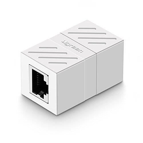 UGREEN Cat 7 Coupleur RJ45 Ethernet Connecteur Réseau Adaptateur Femelle à Femelle Blindé 8P8C (Blanc)