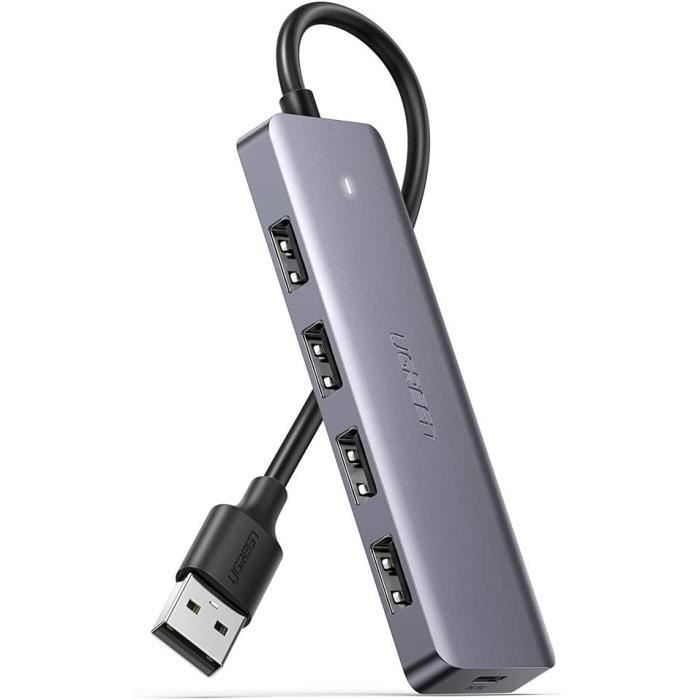 UGREEN Hub USB 3.0 4 Ports avec Micro USB Alimentation et Indicateur LED