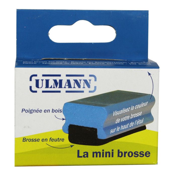 Mini-brosse poignee bois, 60mm x 30mm x 26mm