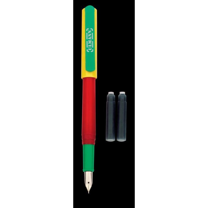 Stylo plume corps plastique multicolore, capuch…