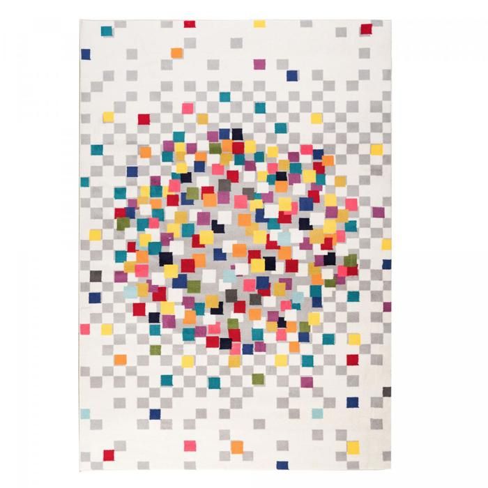 Tapis moderne - 120x170 cm - EFFACT Multicolore - Polypropylène - UN AMOUR DE TAPIS