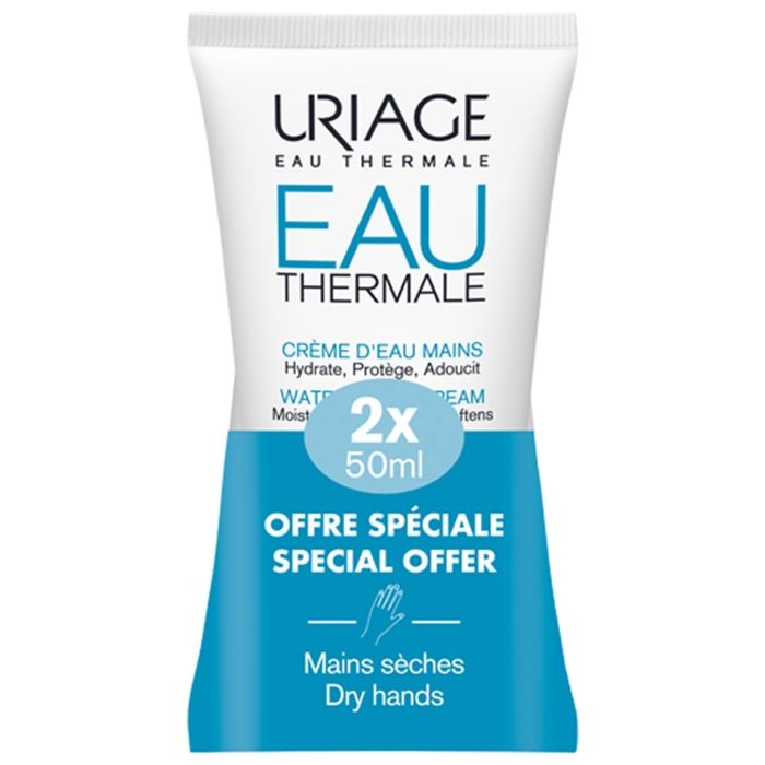 Uriage Eau Thermale Crème d'Eau Mains Lot de 2 x 50ml