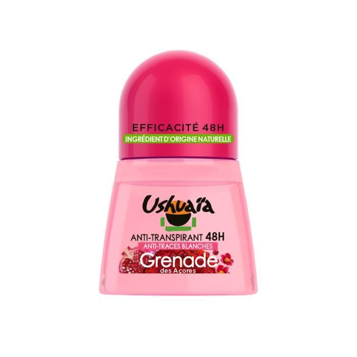 Déodorant Bille Femme USHUAÏA Grenade des Açores - Efficacité 48h - 50 ml