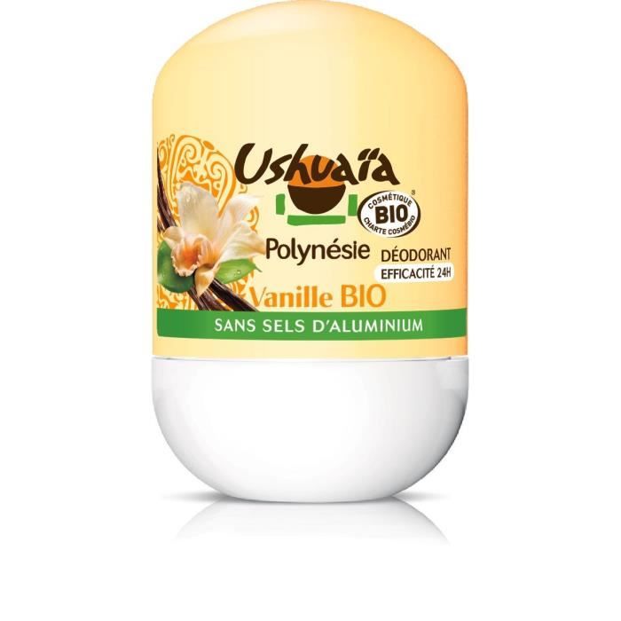 Déodorant Bille Polynésie USHUAÏA - Femme - Parfum vanille Bio - 50 ml