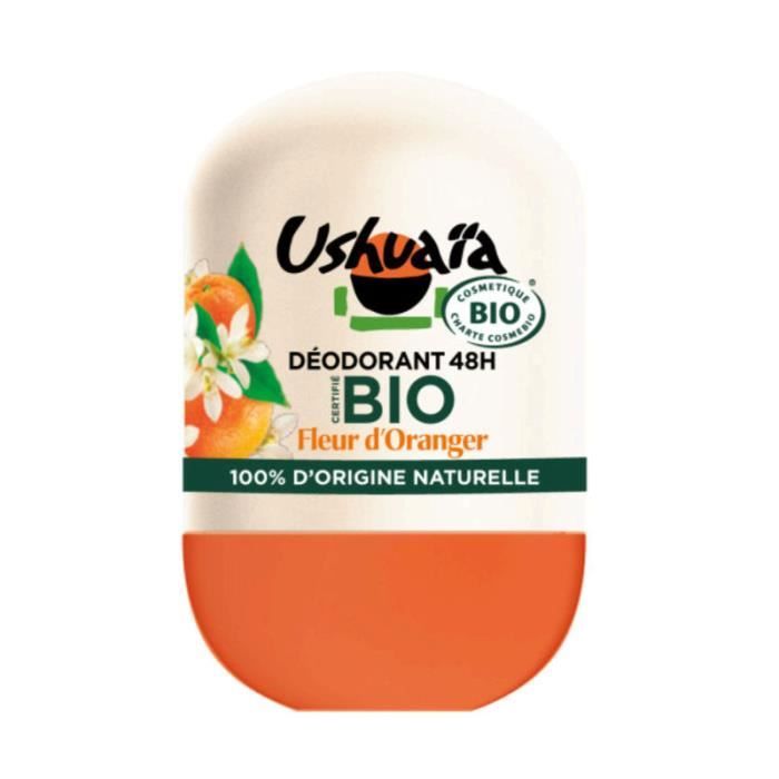 USHUAIA Déodorant à bille - Fleur d'oranger bio - 50 ml