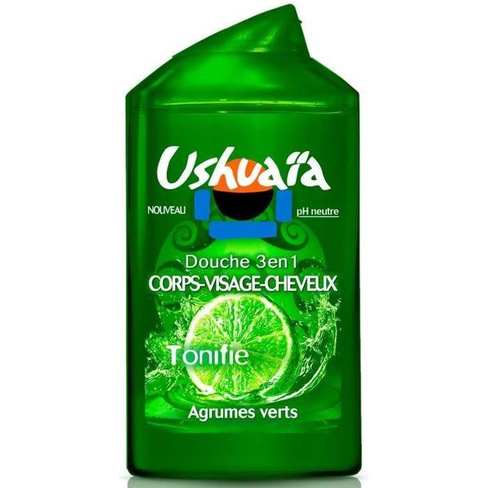 Ushuaïa Rituel de Polynésie Douche 3-en-1 Corps-Visage-Cheveux aux Agrumes Verts 250.0 ml