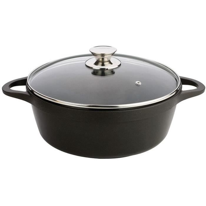 Cocotte Haute induction D : 28 cm - noir