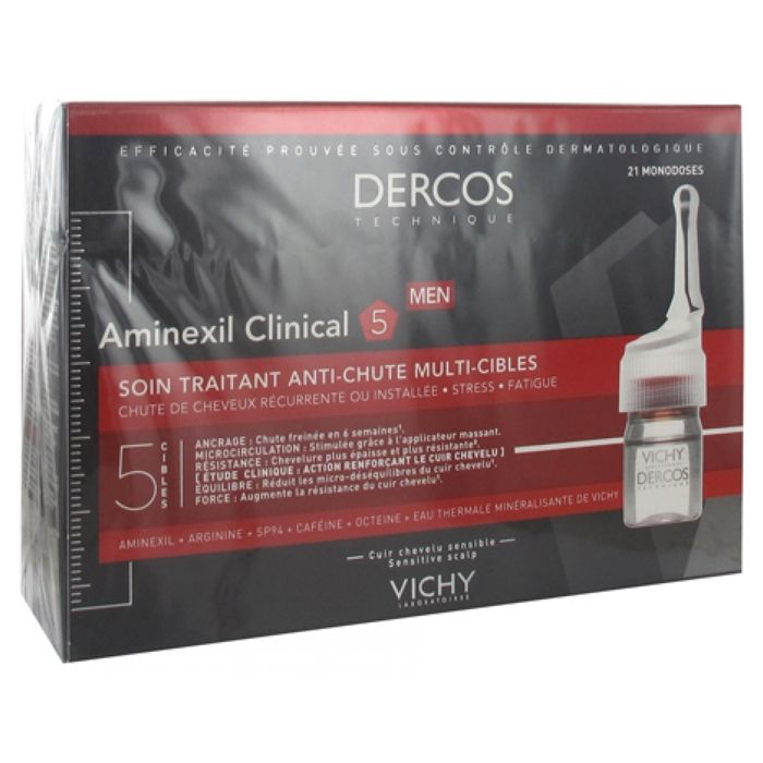 Vichy Dercos Soin Anti-Chute Cheveux Aminexil Clinical 5 Homme 21 x 6ml