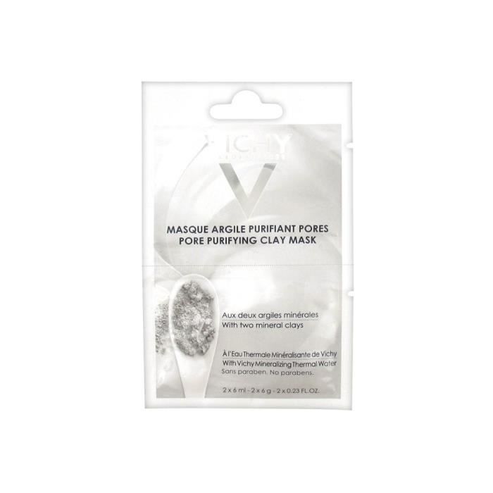 Vichy Masque Visage Argile Purifiant Pores 2 x 6ml