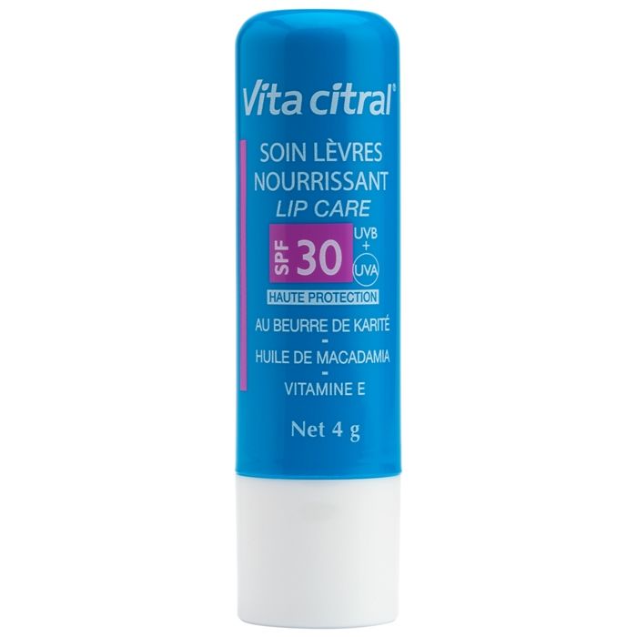 Soin des lèvres - VITA CITRAL - Vita Citral Lèvres Stick Nourrissant SPF30 - 4 gr - Protection UV - Vitamine E