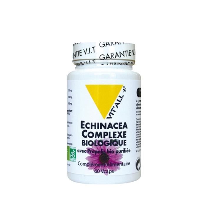 Vit'all+ Echinacea Complexe Bio avec Propolis 60 gélules végétales