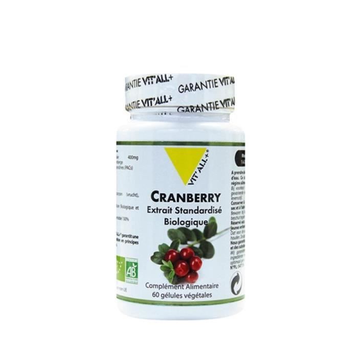 Vit'all+ Cranberry Bio 400mg 30 gélules