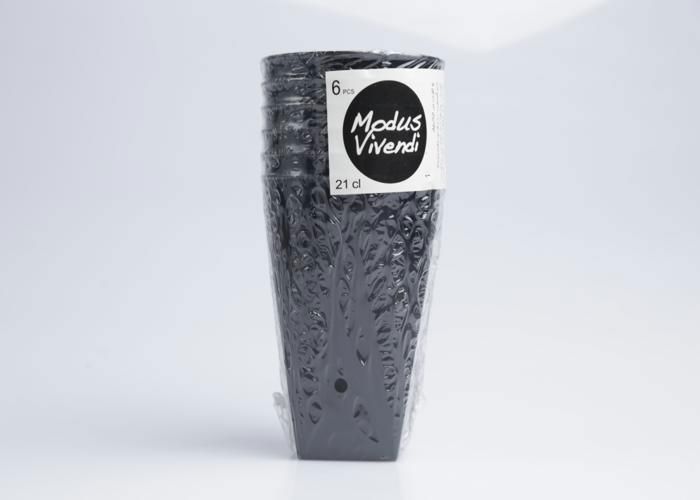 6 GOBELETS MODUS VIVENDI   NOIR