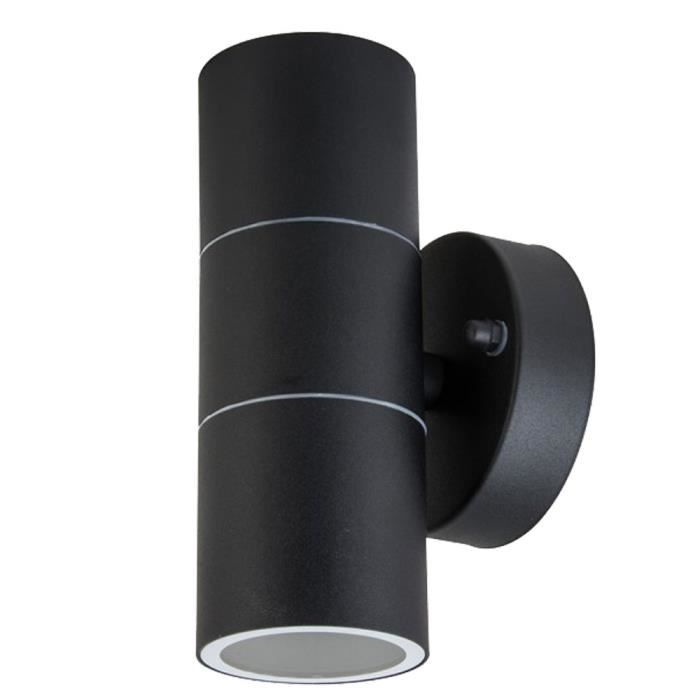Applique Up & Down, acier inoxydable, noir, H 16,3 cm, VT-7622 B