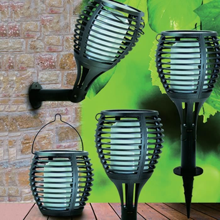 Flambeau de lampe solaire V-tac VT-719 avec flamme mobile et détecteur du crépuscule - énergie solaire