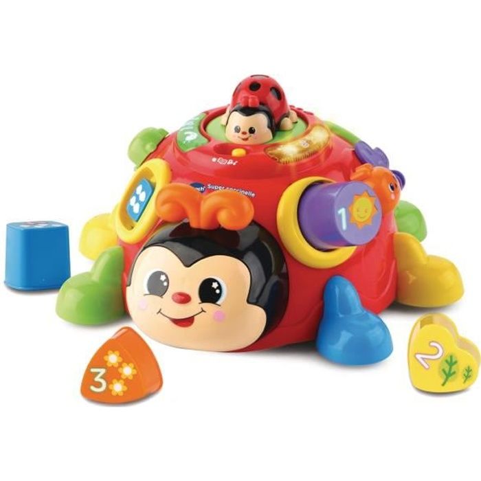 Jeu éducatif - Super Coccinelle des formes - VTECH BABY - 4 formes colorées à encastrer - 2 modes de jeu