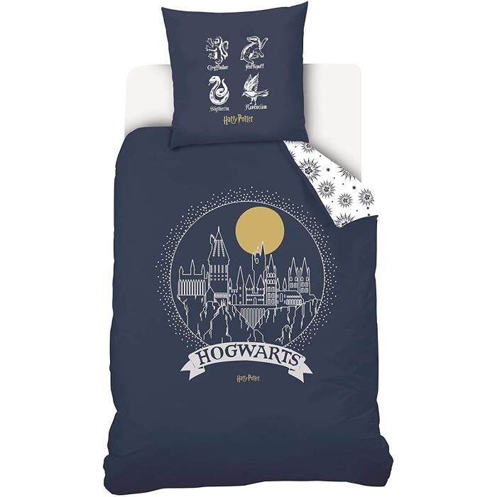 Parure de lit Harry Potter - Hogwarts 100% coton 140 x 200 cm