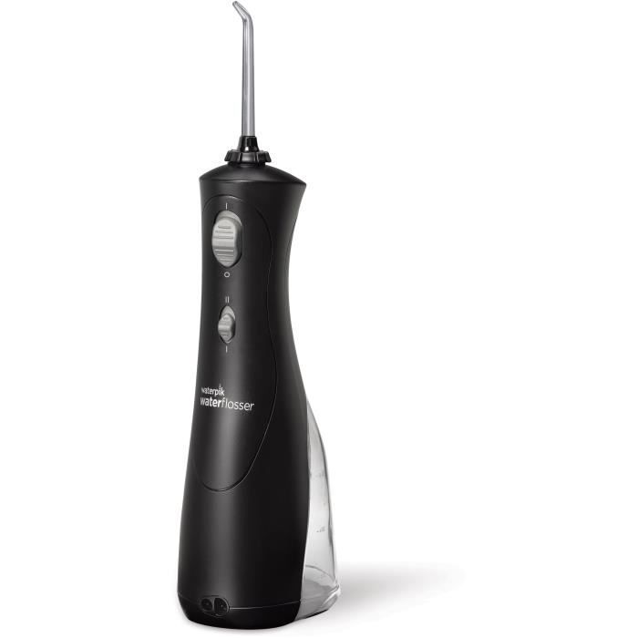 Hydropulseur sans fil Waterpik WP-462 - Noir - 2 niveaux de pression - 4 embouts - Garantie 2 ans