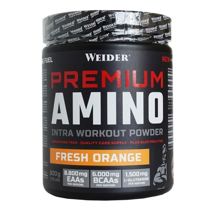 Acides aminés essentiels Weider - Premium Amino Intra Workout - Fresh Orange 800g
