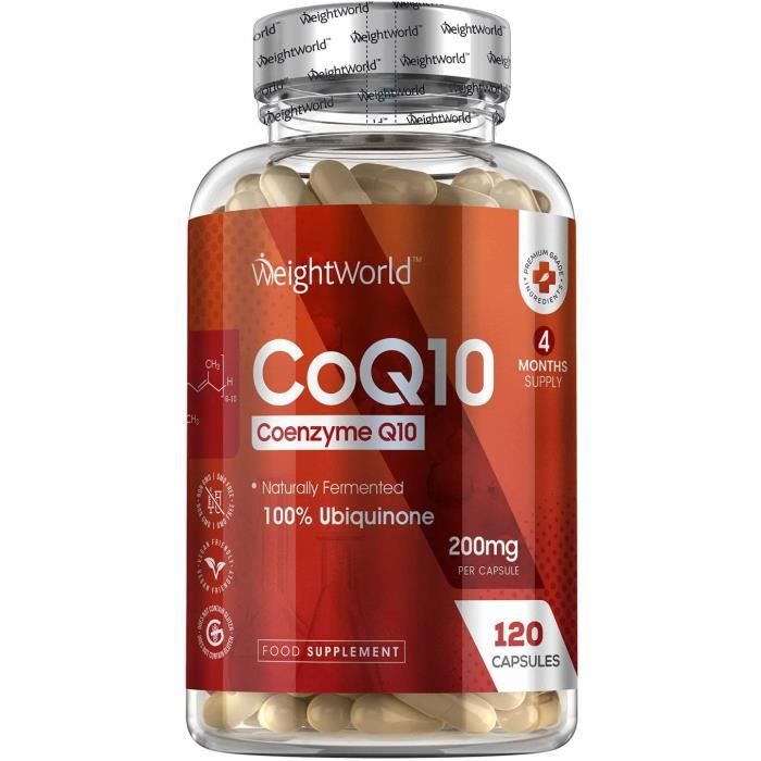 Coenzyme Q10 200mg Pure Extra Fort - 120 Gélules CoQ10 Vegan