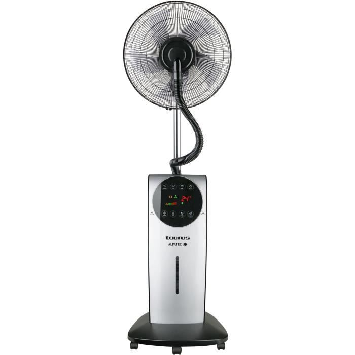 Ventilateur brumisateur TAURUS VB 02 - Ø 40 cm - 3 vitesses - Capacité 3,1L - Oscillation 70 degrés