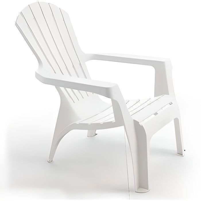 Fauteuil Adirondack - Blanc - 1 place - Plastique - Relaxation - Extérieur