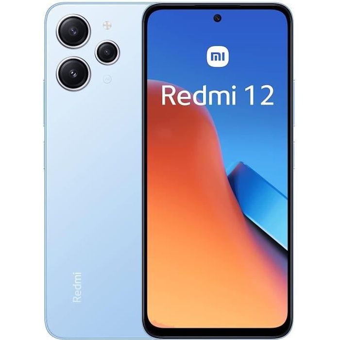 Xiaomi Redmi 12 Smartphone 8+128Go Bleu MediaTek Helio G88 Écran DotDisplay 6,79" FHD+ Triple Caméra 50MP Batterie 5000mAh