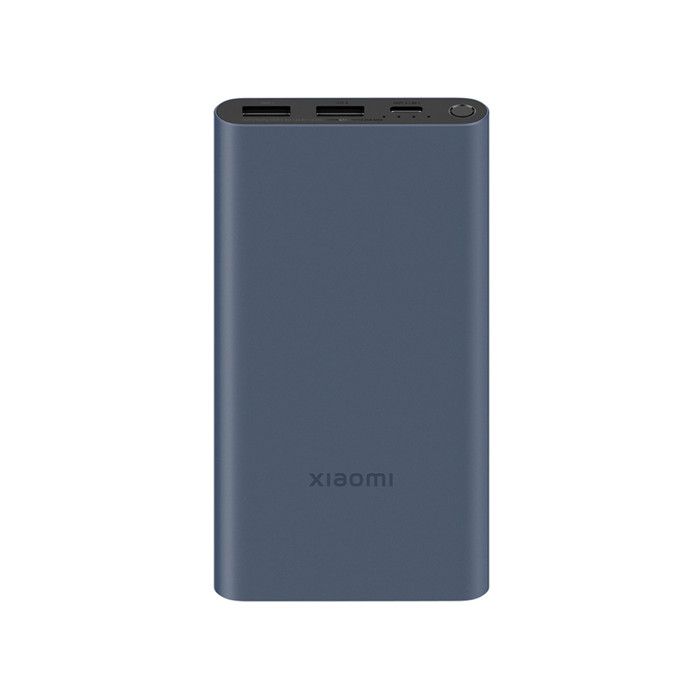 Xiaomi 22.5W Power Bank en bleu avec 10000mAh de charge rapide USB-A à 22.5W et USB-C à 22.5W, connexions : 2xUSB-A et 1xUSB-C,