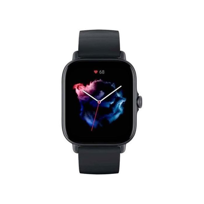 Montre connectée - Amazfit - GTS 3 - Écran AMOLED 1,7 pouces - Autonomie jusqu'à 12 jours - Noir Graphite