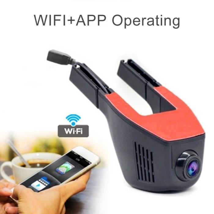 Dashcam Full HD 1080P Android iOs Caméra Embarquée Wifi Grand Angle 170° +SD 8Go - YONIS Noir