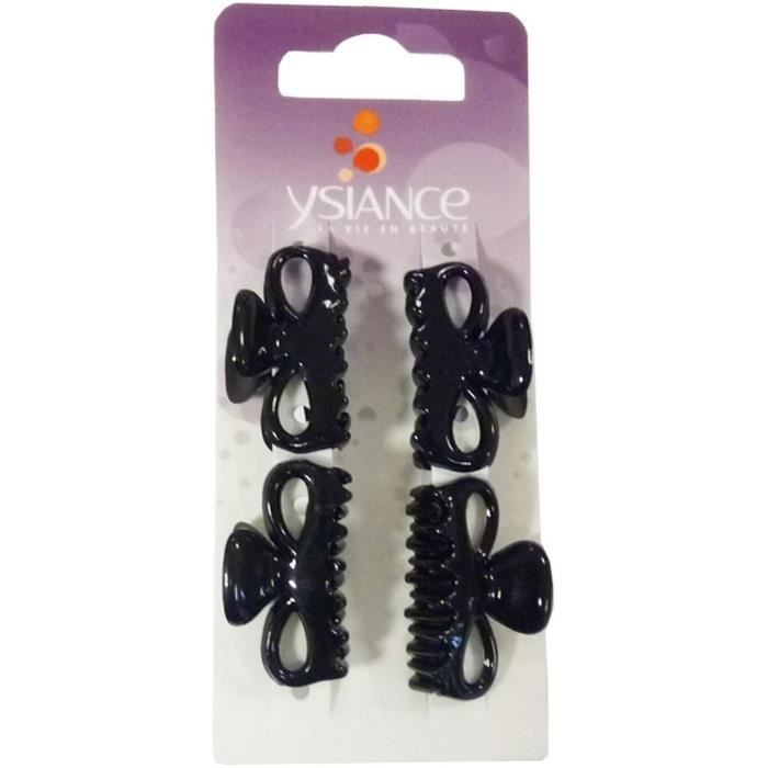 YSIANCE Lot de 4 Pinces à cheveux en forme de Nœud - Noir et marron