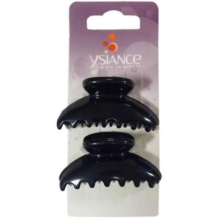 YSIANCE Lot de 2 Pinces à cheveux - Modèle moyen - Noir et écaille