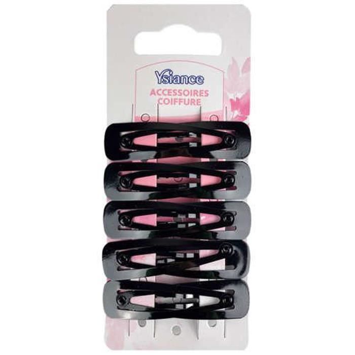 YSIANCE Pack de 10 pinces clacs Moyen Modèle - Noir