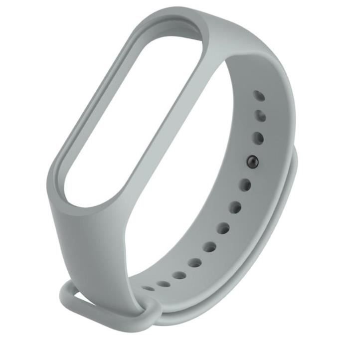 Bracelet intelligent pour Xiaomi Mi Band 3 4 bracelet bracelet en silicone poignet - Gris