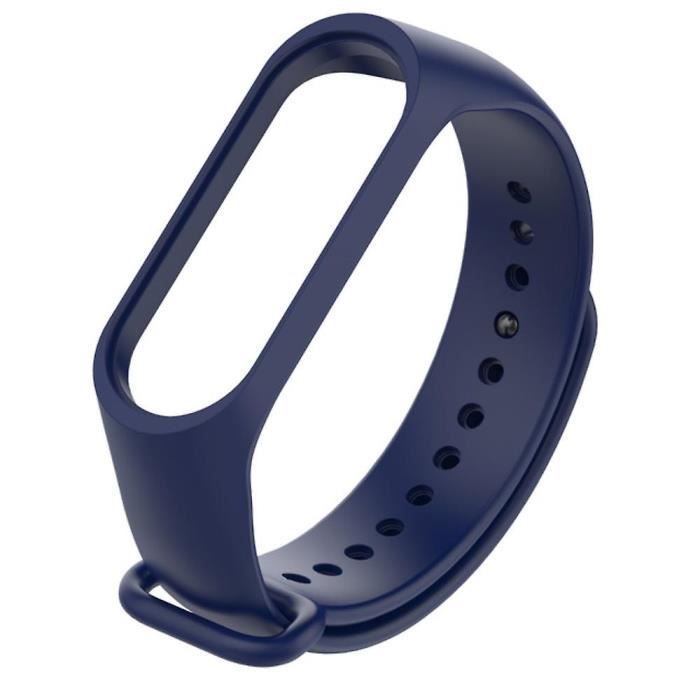Bracelet intelligent pour Xiaomi Mi Band 3 4 bracelet bracelet en silicone poignet - Bleu de minuit
