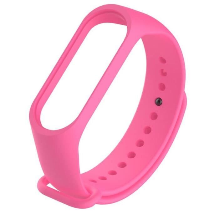 Bracelet intelligent pour Xiaomi Mi Band 3 4 bracelet bracelet en silicone poignet - Rose rouge