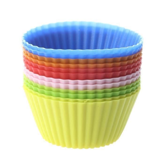 12 pcs Moules a gateaux en silicone pour faire le Muffin Mousse pain petit gateau, gelee, chocolat, gateau, etc QK31899