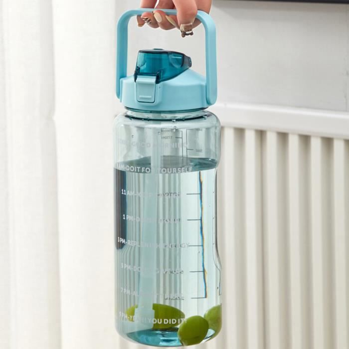 GOURDE,C green-2L 64OZ--Bouteille'eau avec paille 2 litres bouteille'eau 2l bouteille'eau pour les filles livraison gratuite Cup Spo