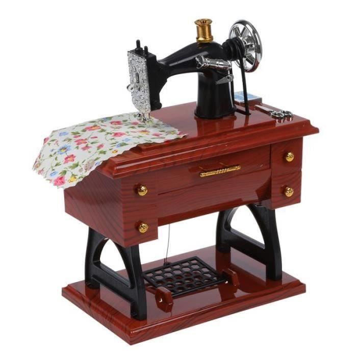Wind Up Vintage Mini machine a coudre style boite a musique mecanique