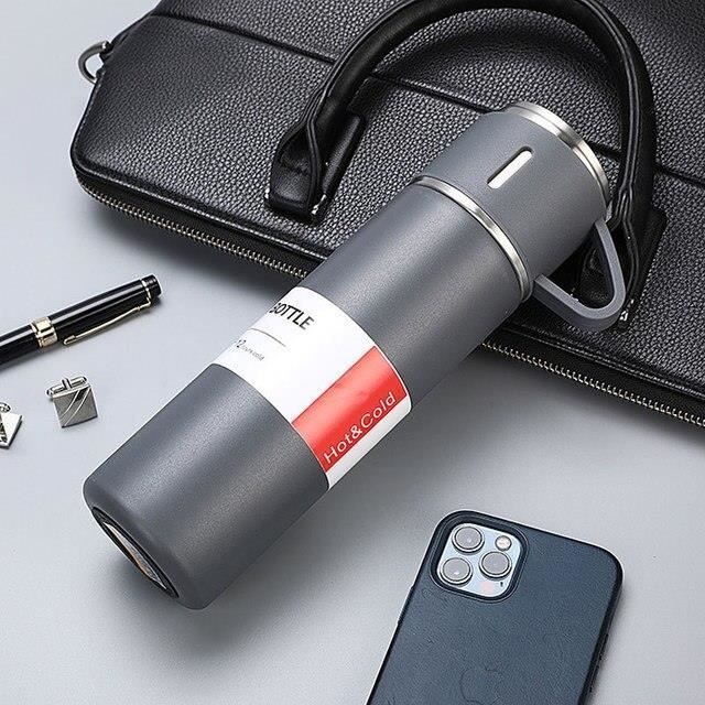 GOURDE BIDON,Flash sale-500 ml--Gourde isotherme à Double paroi en acier inoxydable pour homme, contenant isolé sous vide, contenant
