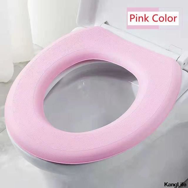 Housse de siège de toilette - YWEI - Rose - Mousse EVA - Lavable - Étanche